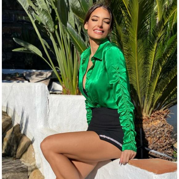 ZARA Button Down Blouse NWT - Picture 2 of 16